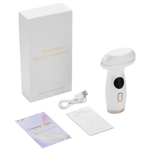 Neck Face Beauty Device Hot Cold Compress 7 Colors LED Double Chin