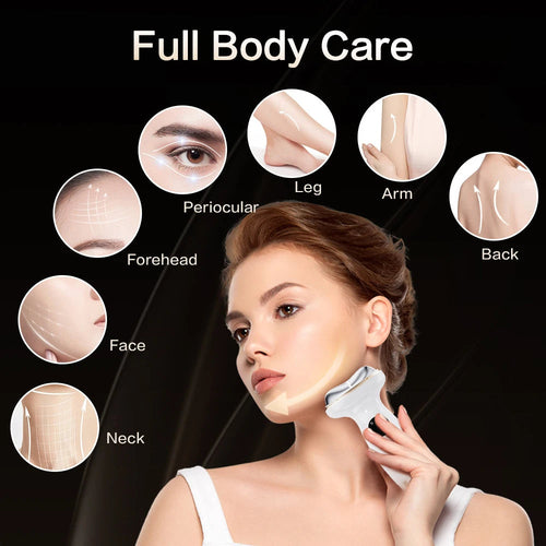 Neck Face Beauty Device Hot Cold Compress 7 Colors LED Double Chin